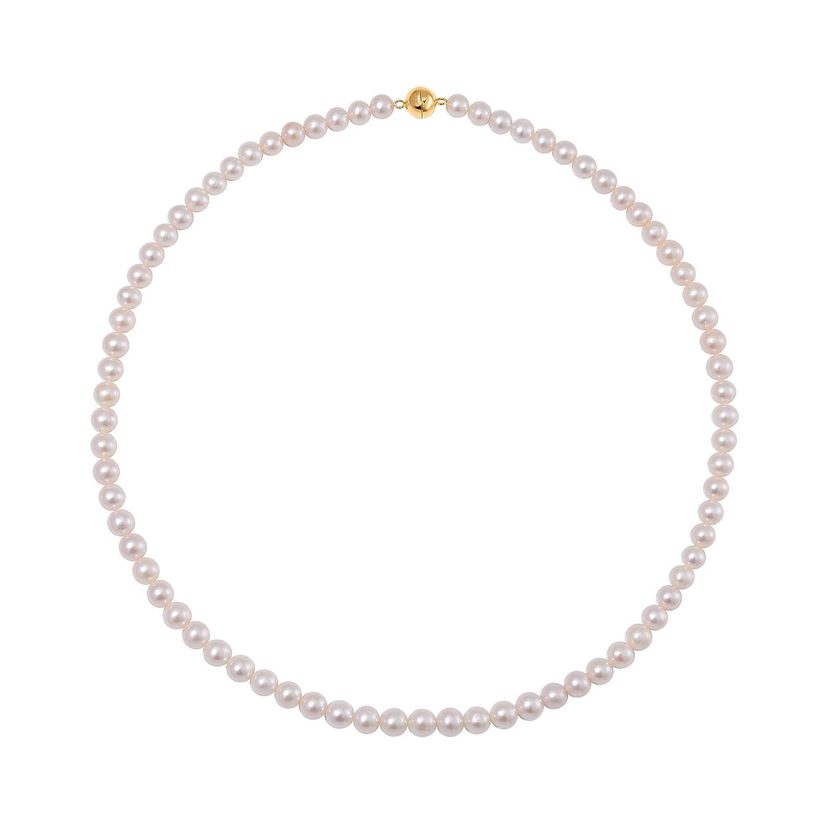 AAA Natural White Edison Pearl Necklace (Size - 20) in Yellow Gold Overlay Sterling Silver 7828984 3