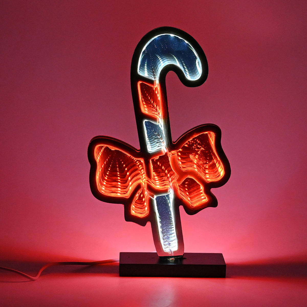 Infinity Mirror Light- Candy Cane - Festive Decor V32527500 0