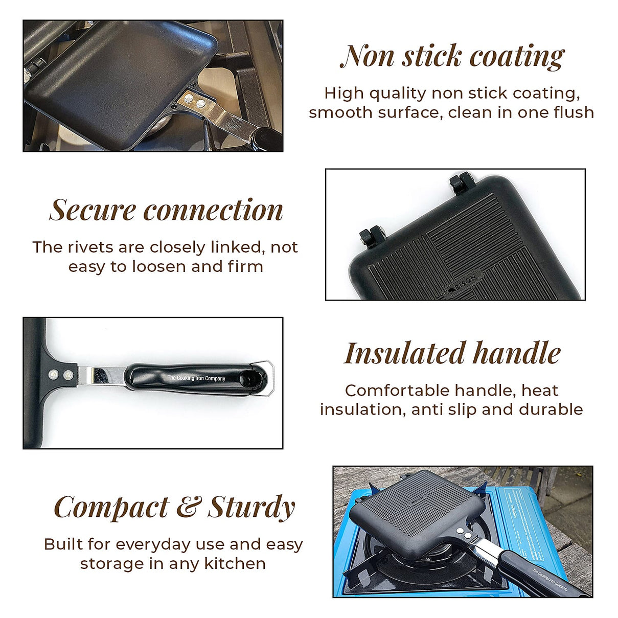 Bison Toastie Non-Stick Sandwich Maker 7829493 3