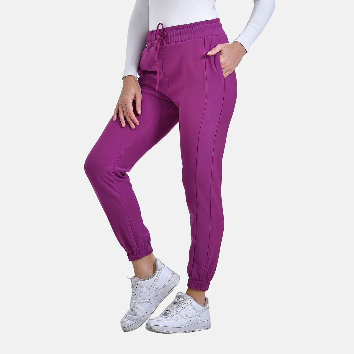 La Marey Casual Elasticated Joggers (Size 8 to 10) - Purple V32555638 3
