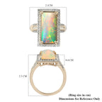 9K Yellow Gold AAA Ethiopian Welo Opal and Diamond Ring 4.23 Ct._7830646_5