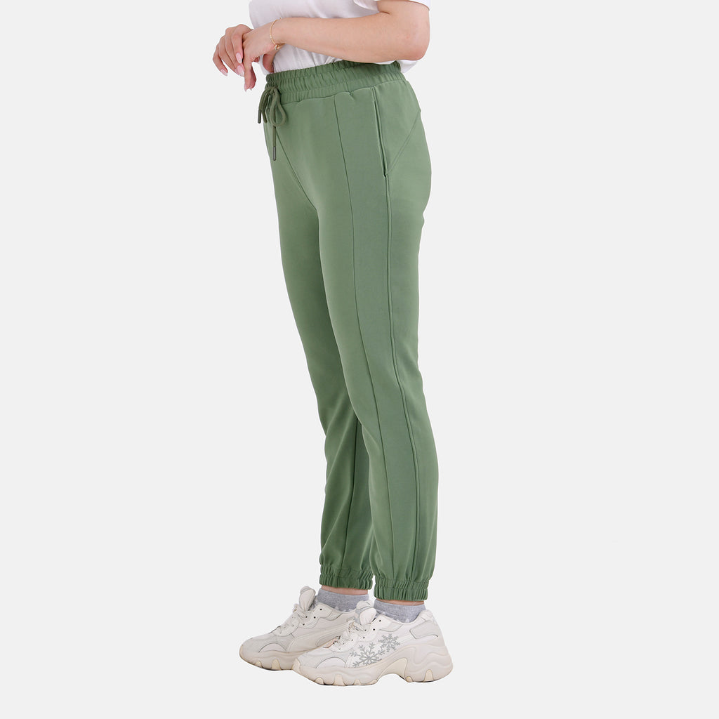 La Marey Elasticated Waist Joggers (Size 12 to 14) - Green_7831291_2