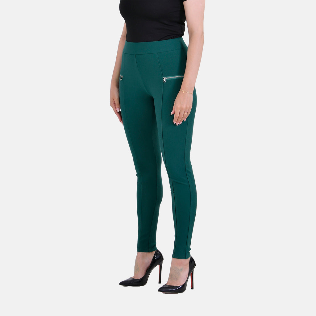 La Marey Ponte Trouser with Zipper (Size 20 to 22) - Green_7831416