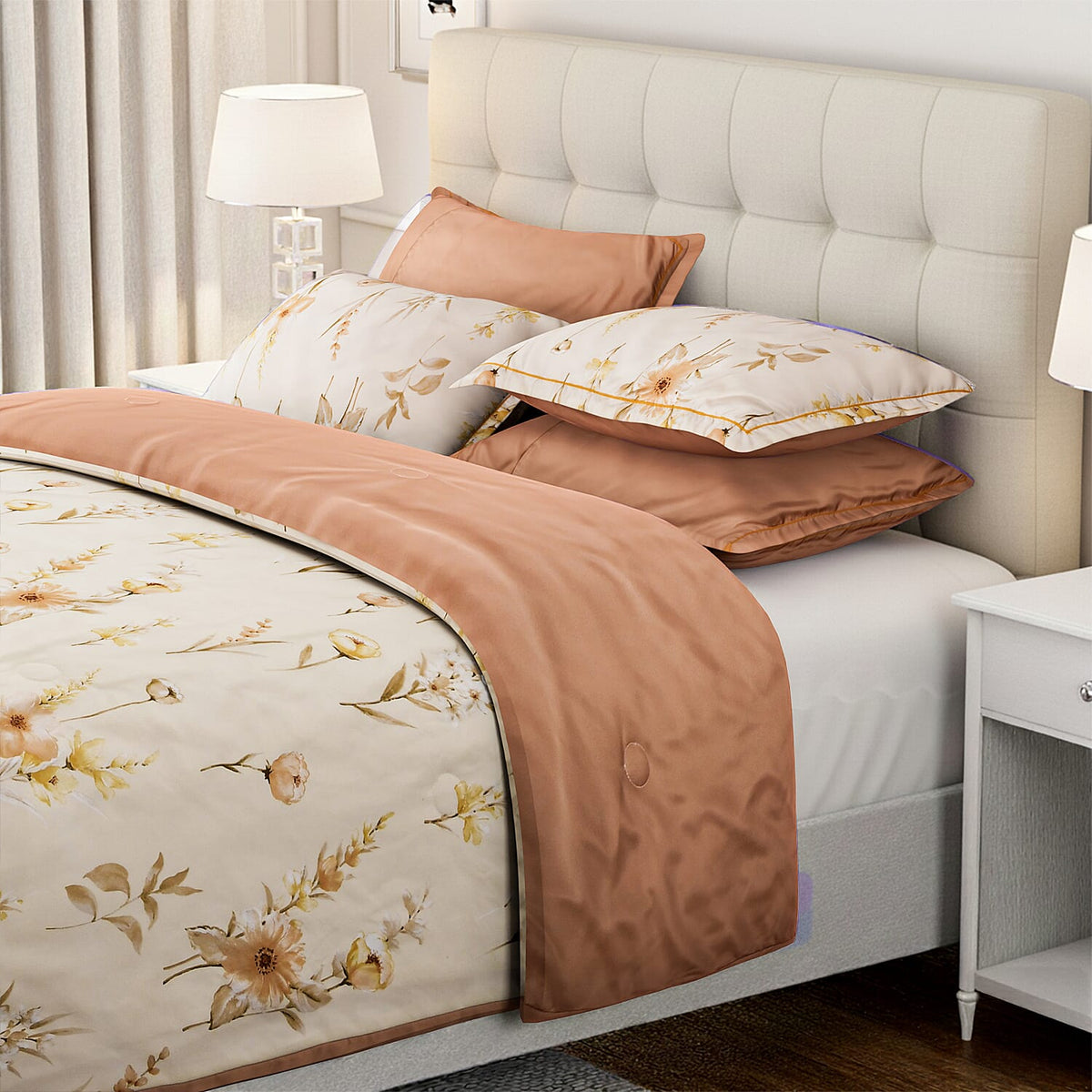 4 Seasons Luxury Bedding Collection - Down Alternative Comforter Quilt With Silk Touch and Matching Pillowcases (King Size) 7832125 0