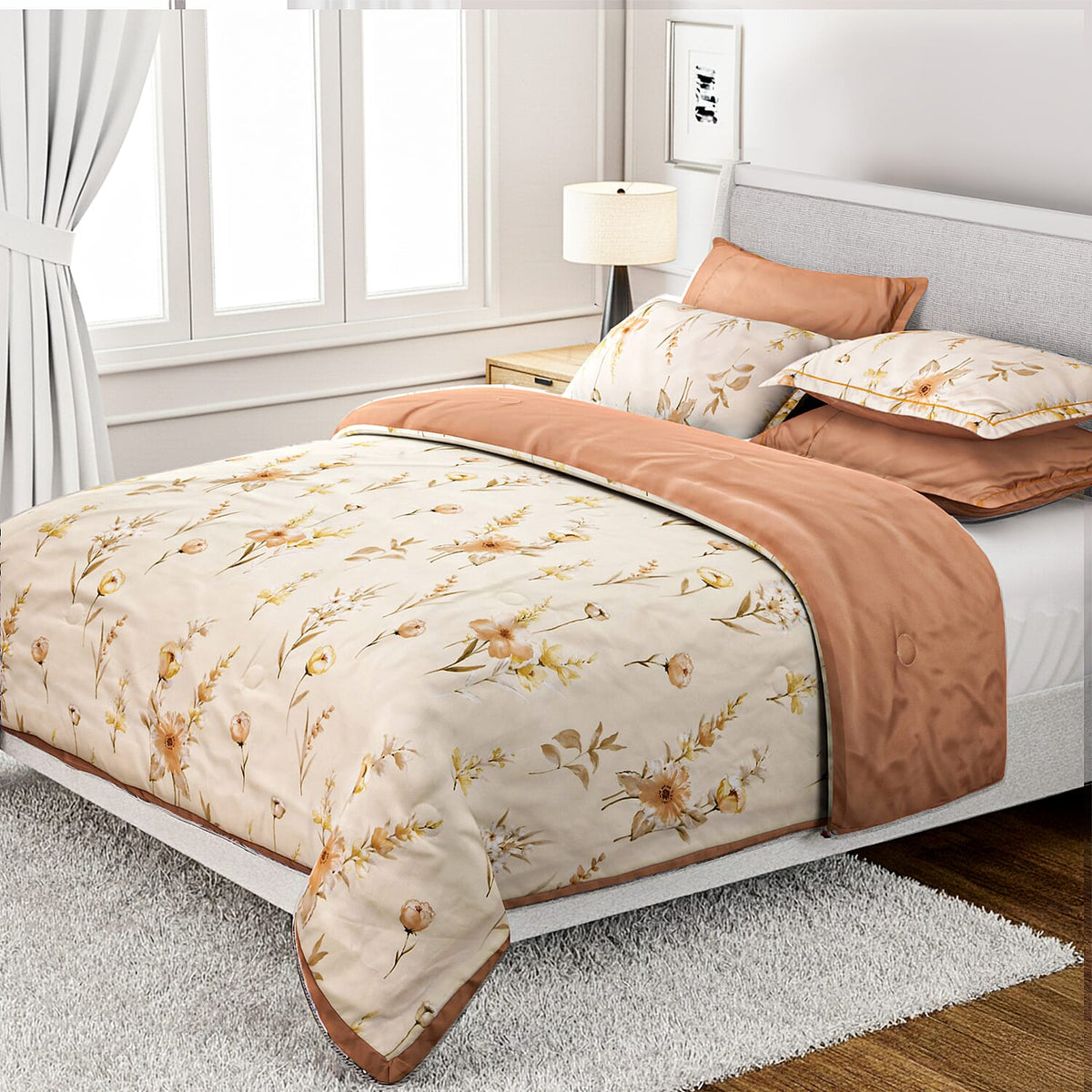 4 Seasons Luxury Bedding Collection - Down Alternative Comforter Quilt With Silk Touch and Matching Pillowcases (King Size) 7832125 3