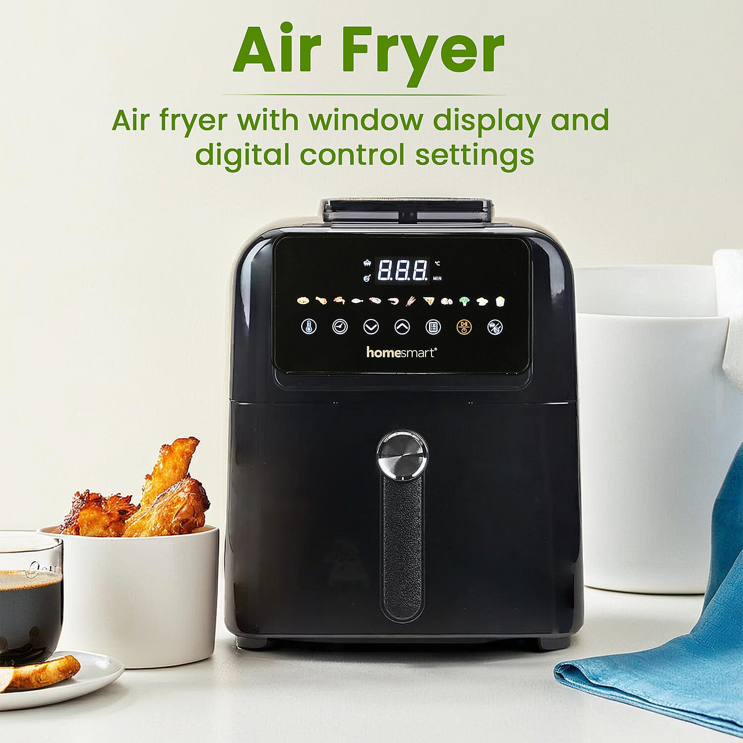 Homesmart 6L Digital Air Fryer with Window Display 7832132 3