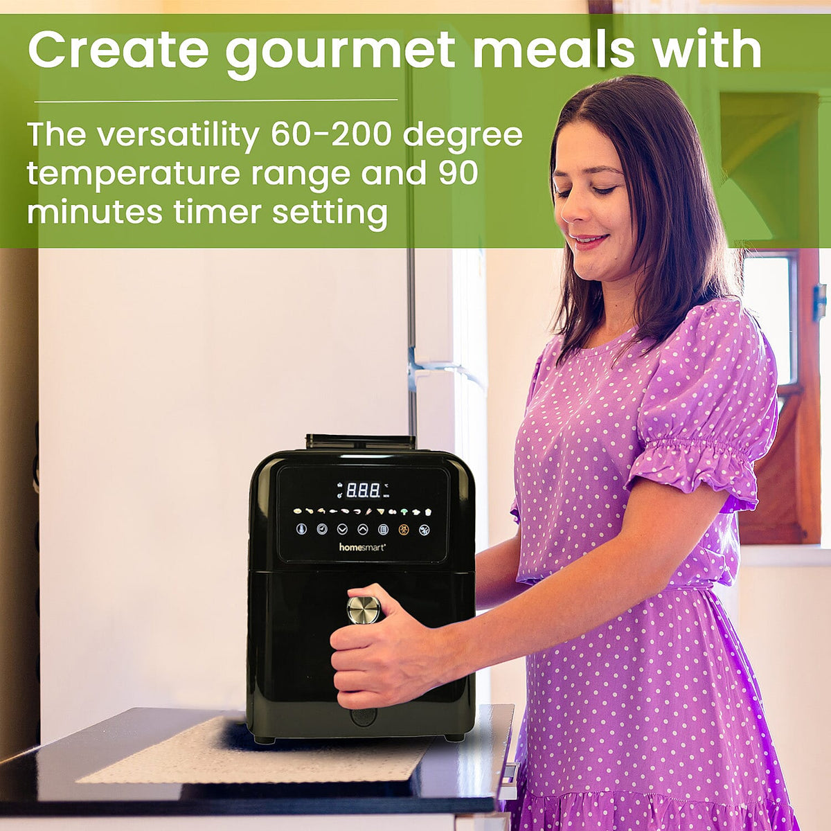 Homesmart 6L Digital Air Fryer with Window Display 7832132 7