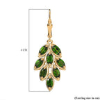 Natural Chrome Diopside  Cluster Earring in 18K YG Vermeil Sterling Silver 4.19 ct,  Silver Wt. 8 Gms  4.160  Ct.