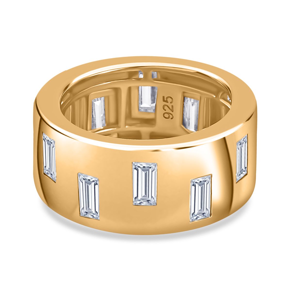 Moissanite Band Ring in 18K Vermeil Yellow Gold Plated Sterling Silver 2.52 Ct. 7833403 0