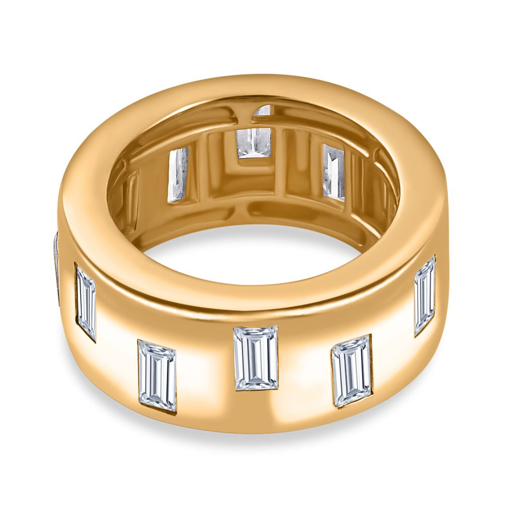Moissanite Band Ring in 18K Vermeil Yellow Gold Plated Sterling Silver 2.52 Ct._7833403_4