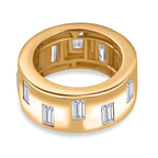 Moissanite Band Ring in 18K Vermeil Yellow Gold Plated Sterling Silver 2.52 Ct._7833403_4