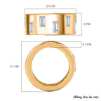 Moissanite Band Ring in 18K Vermeil Yellow Gold Plated Sterling Silver 2.52 Ct._7833403_5