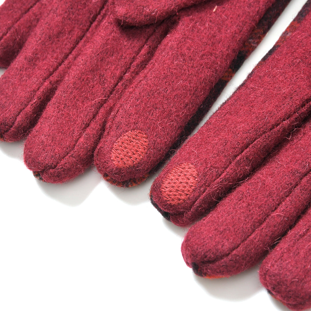 Winter Fashion Must Have - Designer Inspiration - CASHMERE Blend Gloves - Wine Red_7833569_4