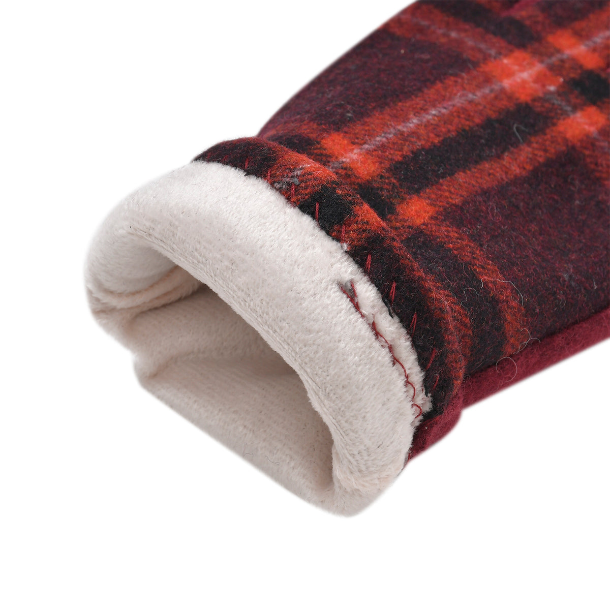 Cashmere Winter Plaid Gloves with Touch Screen Tips V32518015 7