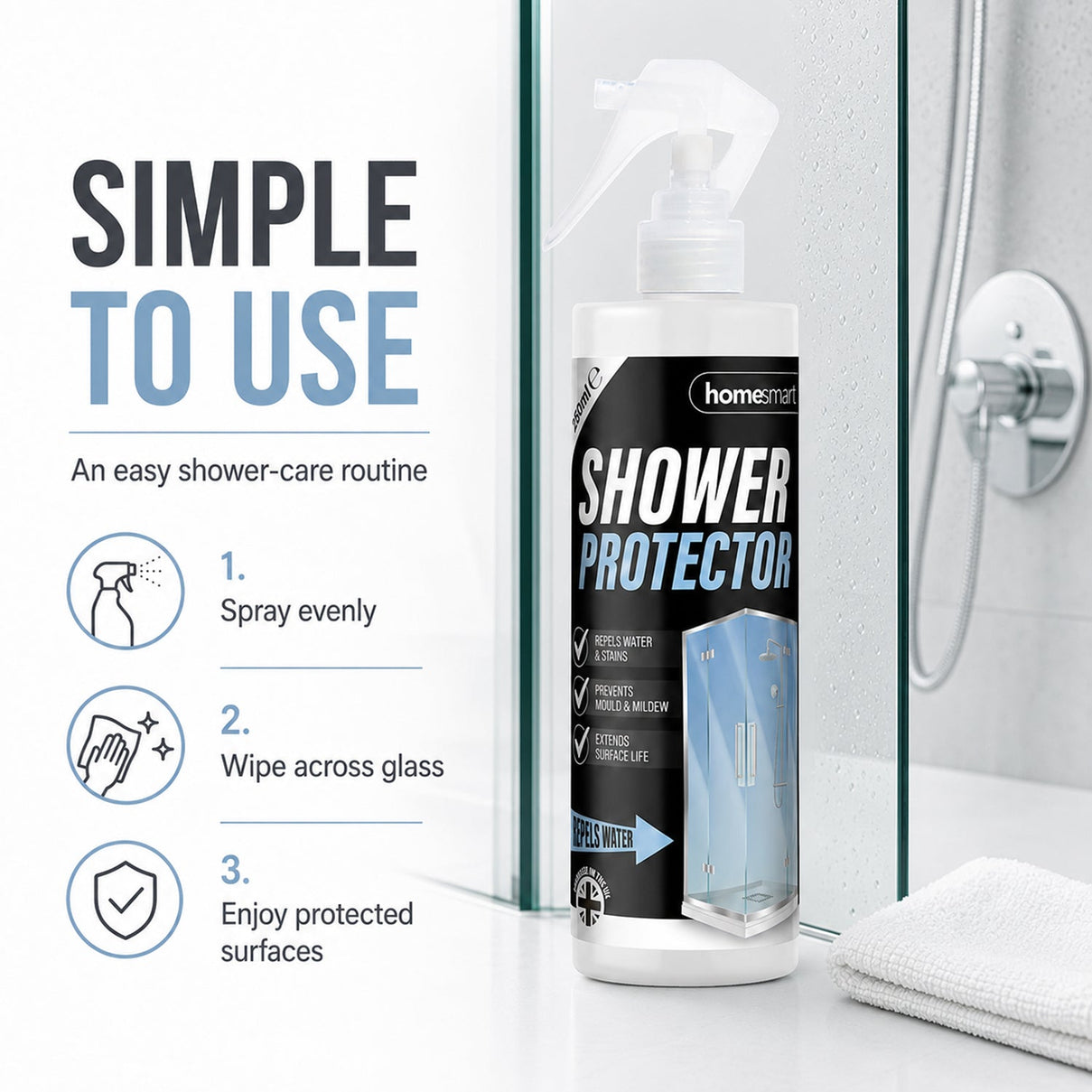 Shower Glass Protector &amp; Mould and Mildew Remover V32358503 2