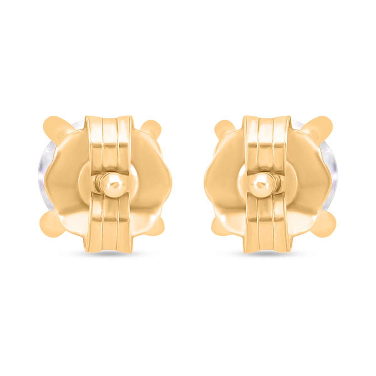 LUXURIANT 0.5 Ct. Lab Grown Diamond Solitaire Stud Earrings in 9K Gold, SGL Certified V32622979 6