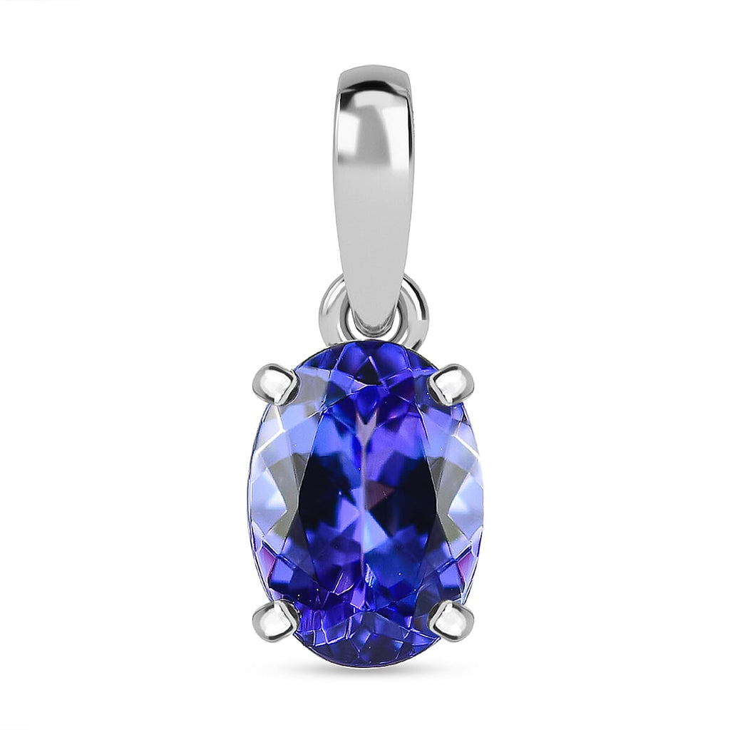 RHAPSODY 950 Platinum AAAA Tanzanite Solitaire Pendant 1.00 Ct.