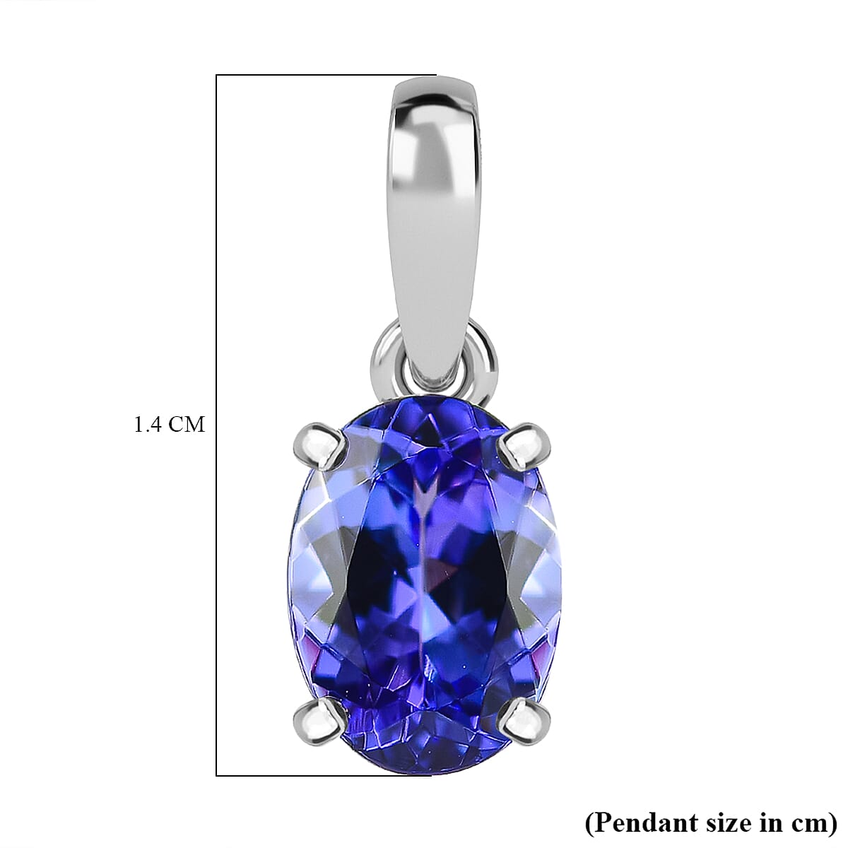 RHAPSODY 950 Platinum AAAA Tanzanite Solitaire Pendant 1.00 Ct. 7839006 6