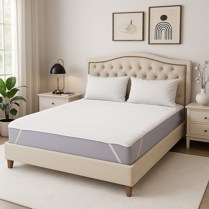 Bamboo Cooling Memory Foam Mattress Topper (Size 200x180 cm)