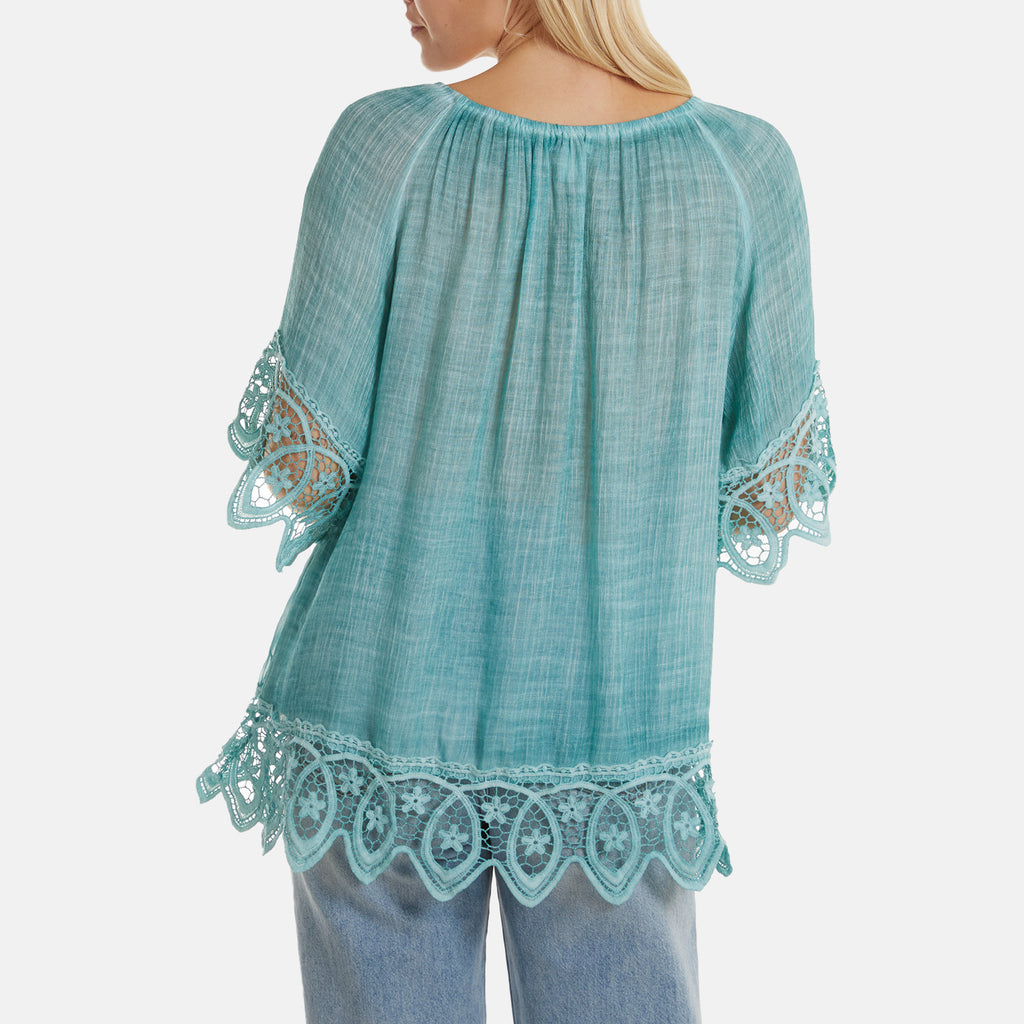 Nova of London Polyester Woven Blouse (Size 1x1 cm) - Mint_7839206_1