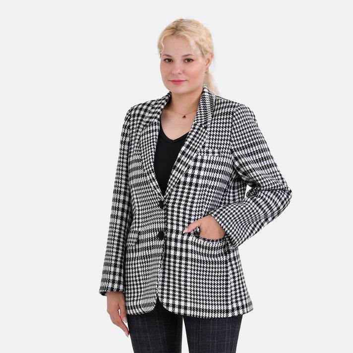 La Marey Plaid Suit Blazer (Size 16 to 18) - Black 7839435 1