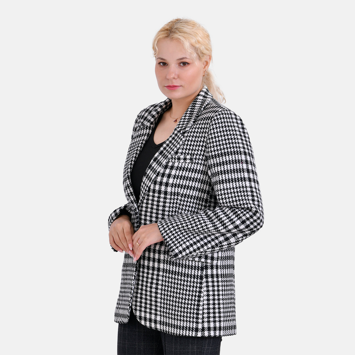 La Marey Plaid Suit Blazer (Size 16 to 18) - Black 7839435 3