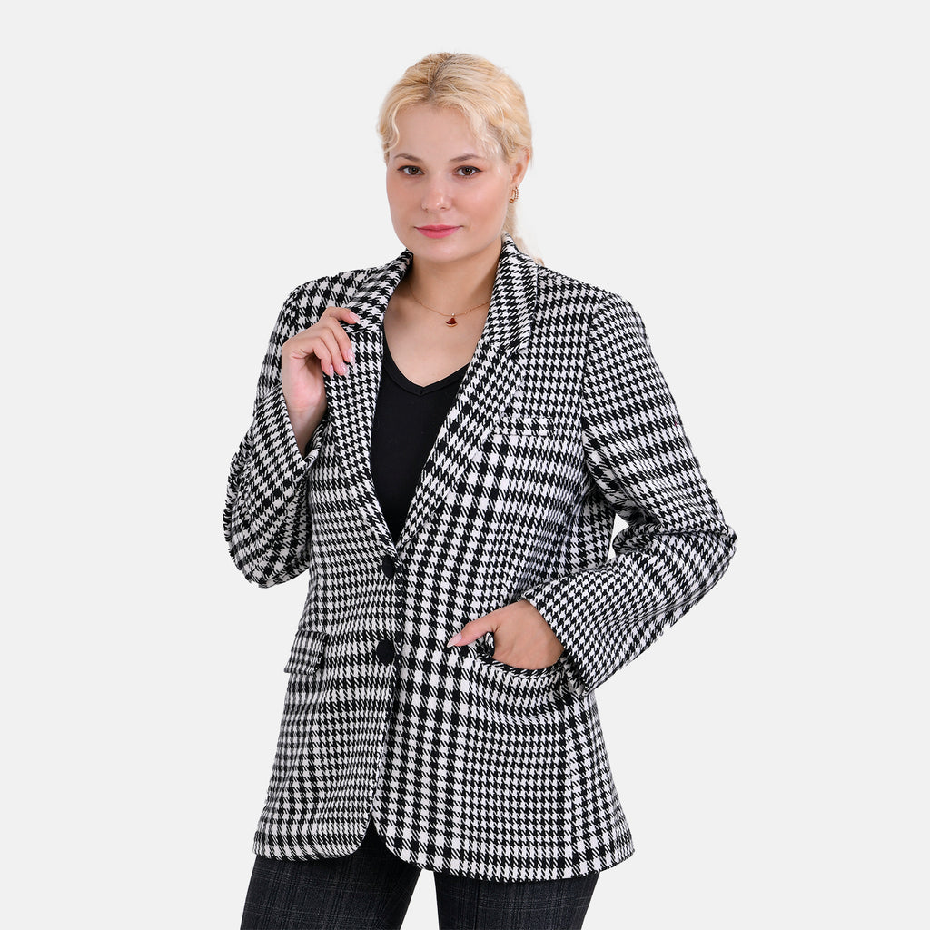 La Marey Plaid Suit Blazer (Size 20 to 22) - Black_7839437_3