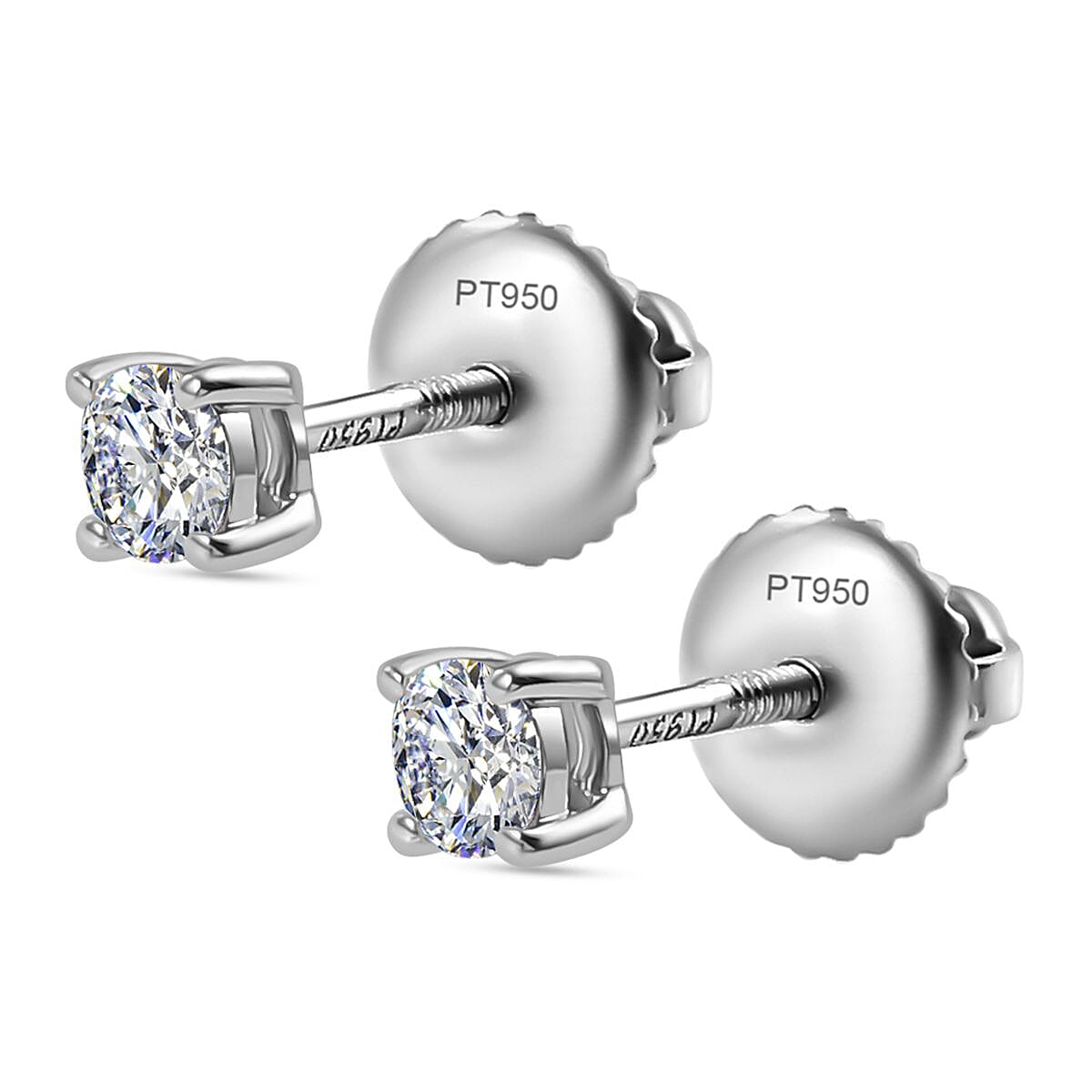RHAPSODY 950 Platinum Stud Earring with IGI Certified VS/E-F Diamond 0.25 Ct. 7839816 4