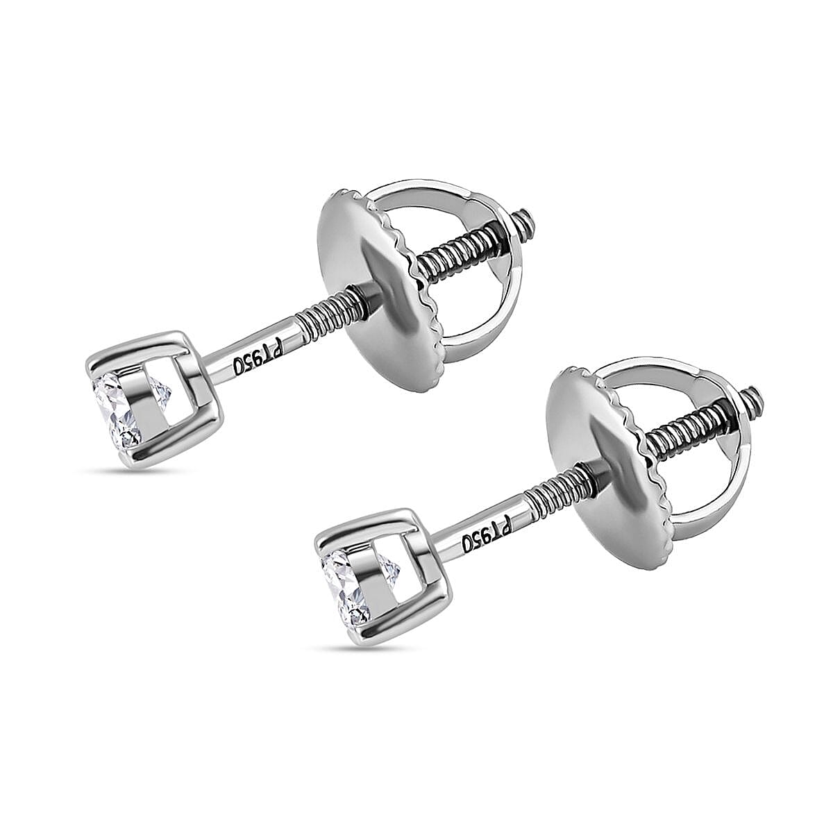 RHAPSODY 950 Platinum Stud Earring with IGI Certified VS/E-F Diamond 0.25 Ct. 7839816 5