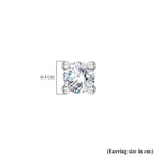 RHAPSODY 950 Platinum IGI Certified Diamond (VS-EF) Stud Earrings (With Screw Back) 0.25 Ct.