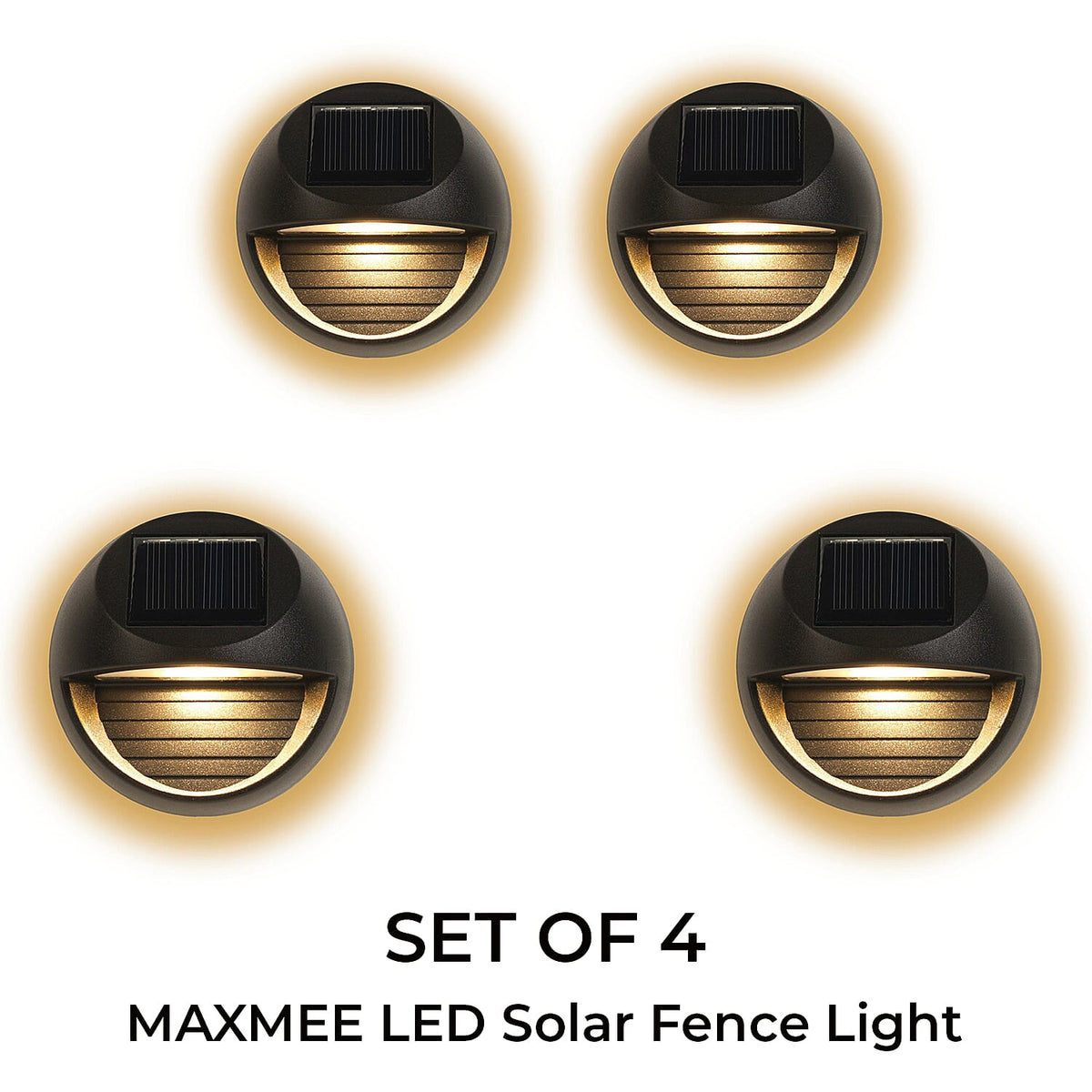 MAXMEE LED Solar Fence Light - Set of 4 7840103 1