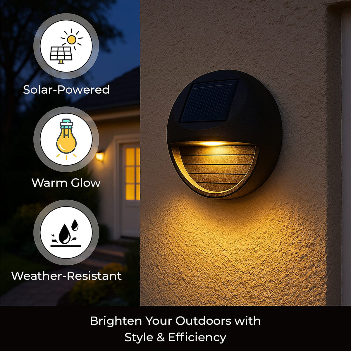 MAXMEE LED Solar Fence Light - Set of 4 7840103 2