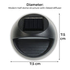 Maxxmee Solar Fence Lights Solar Lamp Set of 4  Round - Black