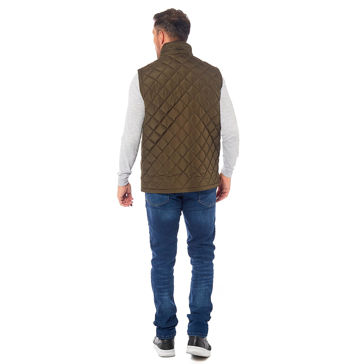 Mens Padded Gilet With Cordroy Binding On Inside Neck and Pockets V32586357 3