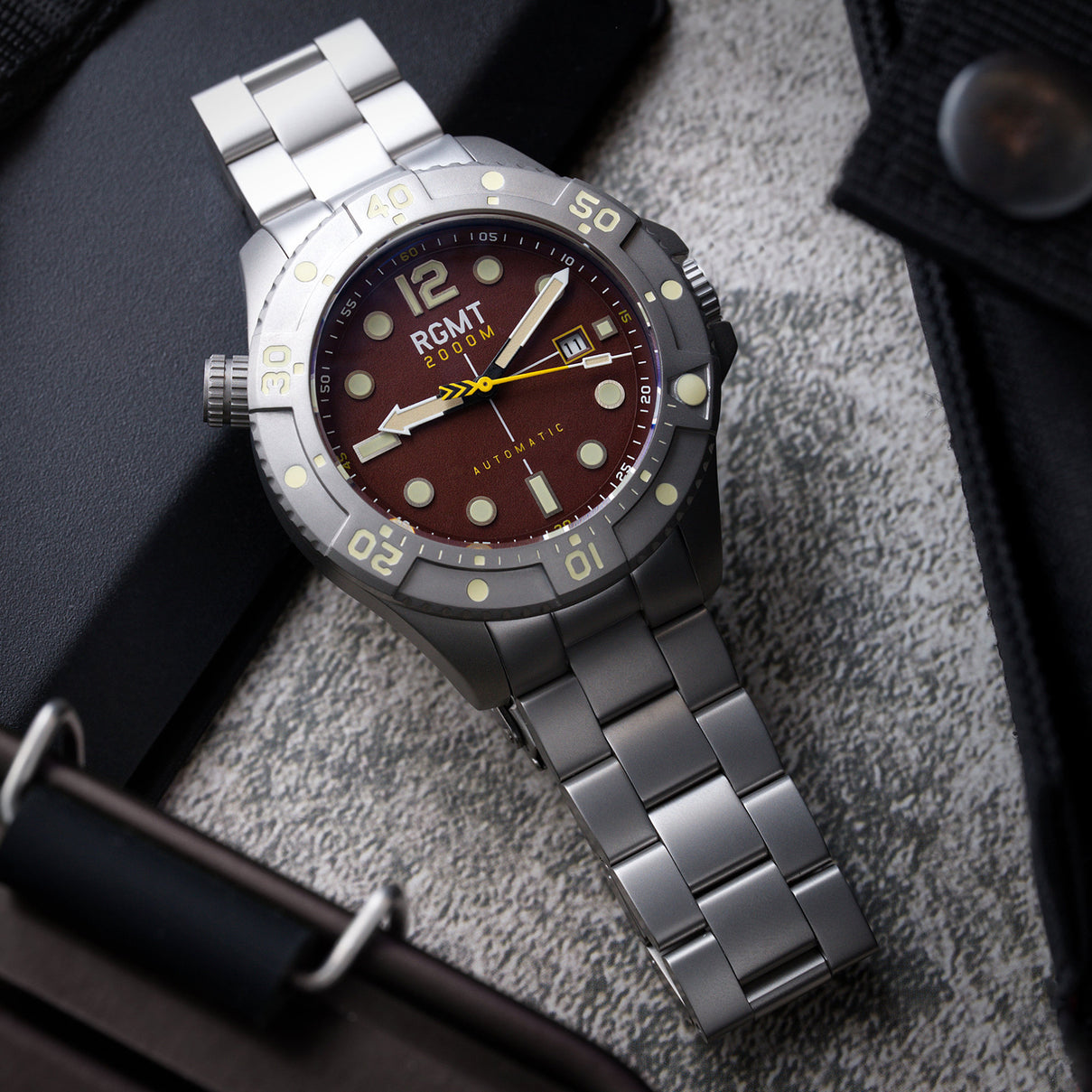 RGMT Demolition Automatic Mens Japanese Automatic Brown Watch 7840812 2