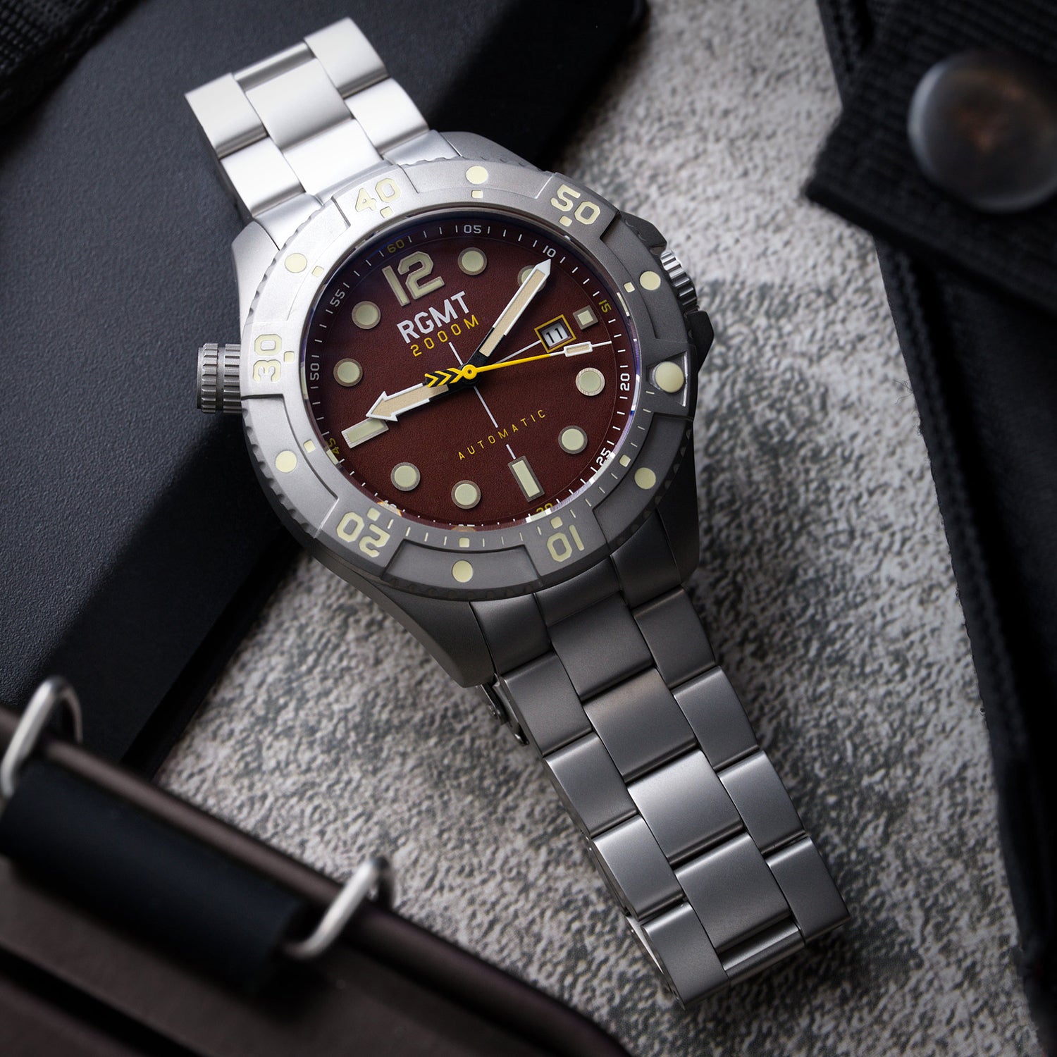RGMT Demolition Automatic Mens Japanese Automatic Brown Watch 7840812 2