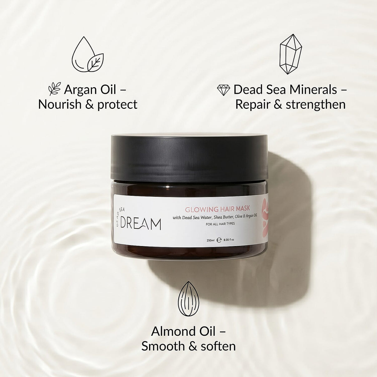 Dead Sea Dream Glowing Hair Mask - 250ml 7841262 1
