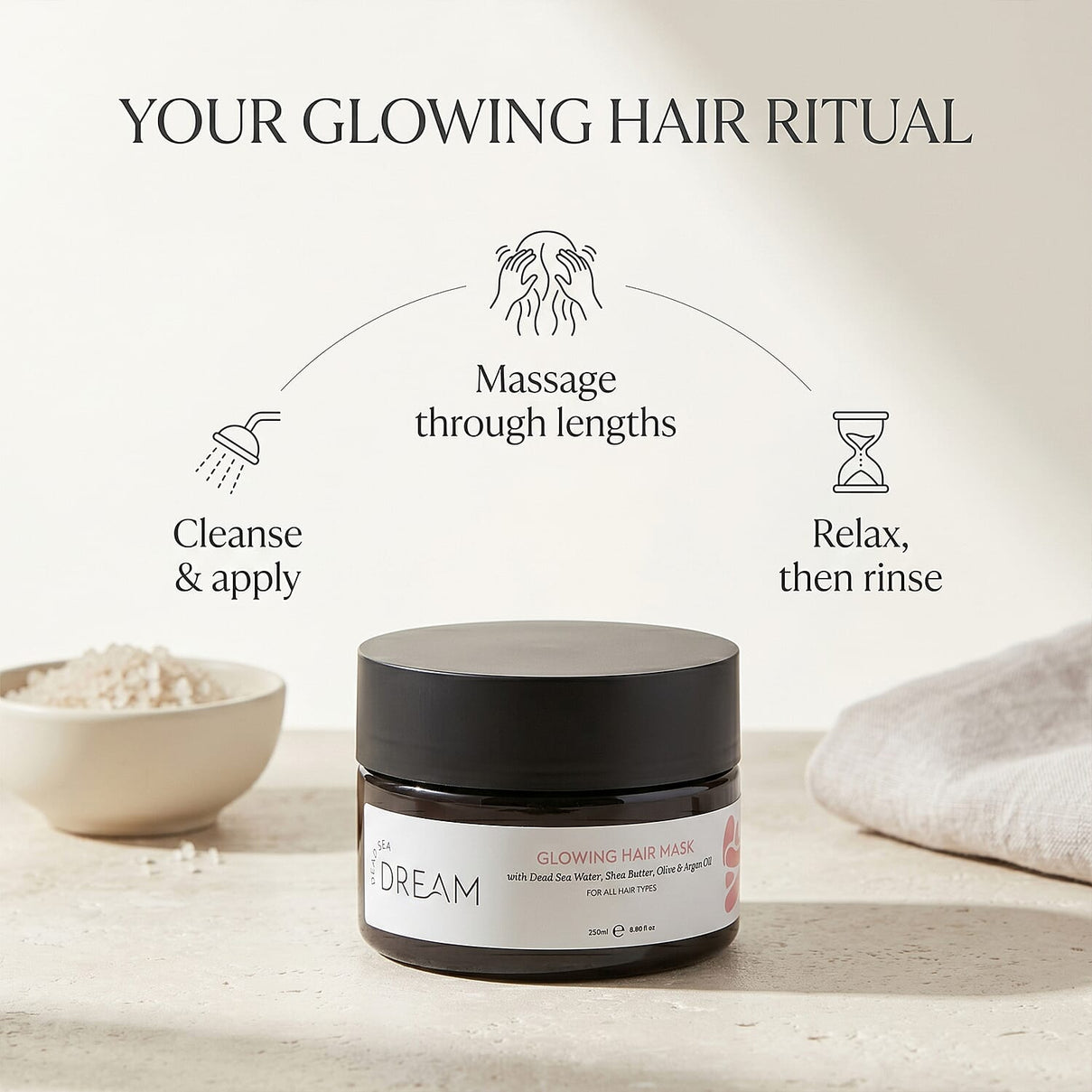 Dead Sea Dream Glowing Hair Mask - 250ml 7841262 4
