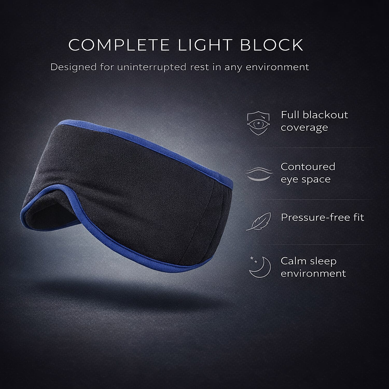 Mysleepmask Blackout with Gel Inserts, Ear Plugs, Travel Case (Size S M) 7842458 1