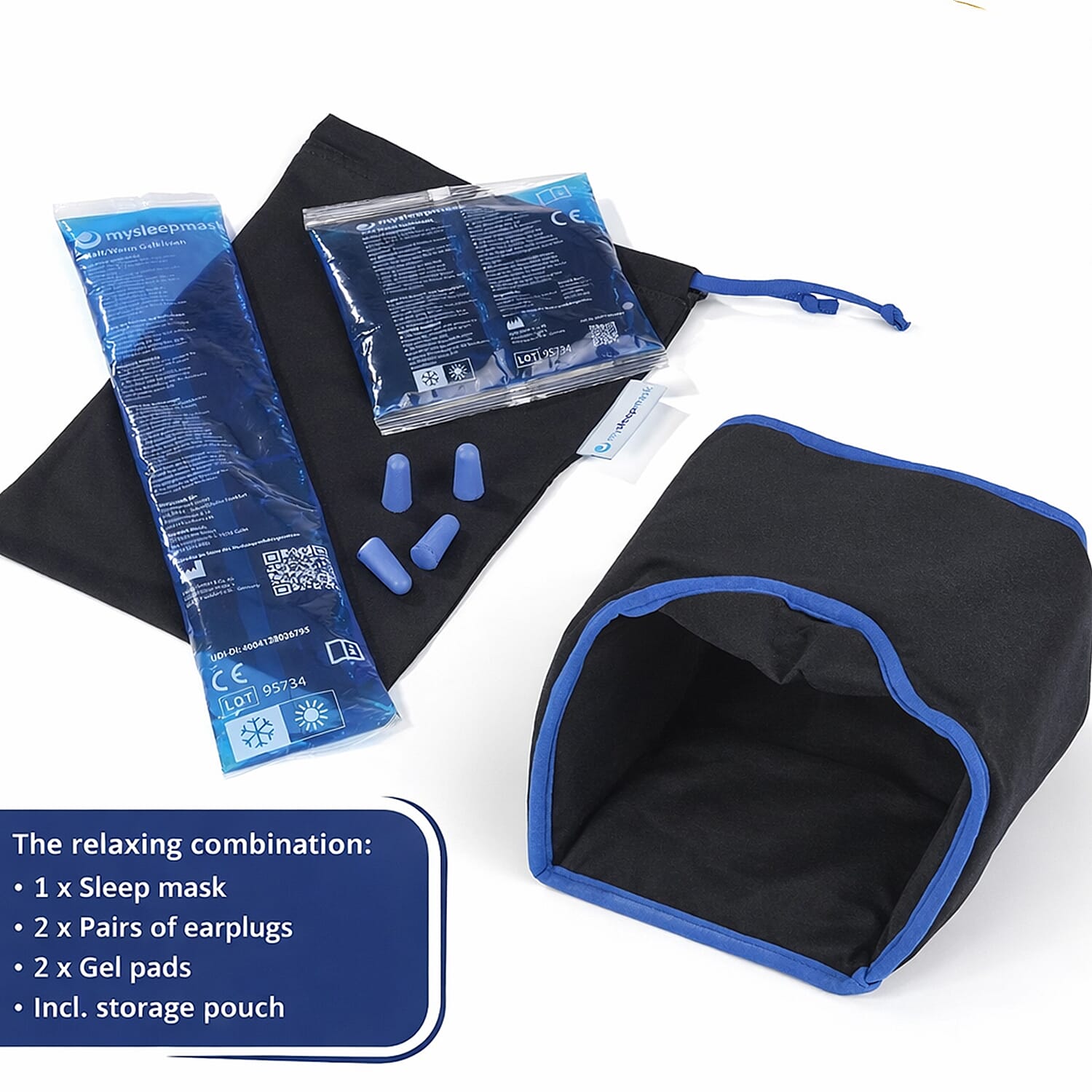 Mysleepmask Blackout with Gel Inserts, Ear Plugs, Travel Case 7842462 0