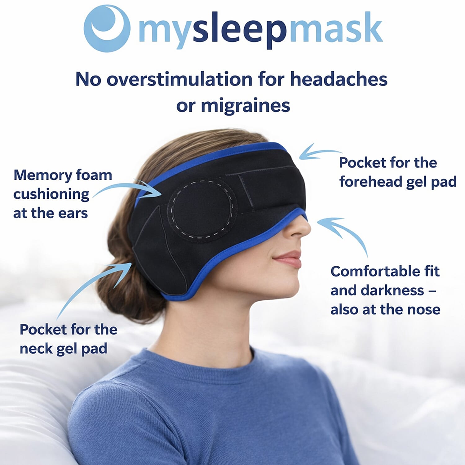 Mysleepmask Blackout with Gel Inserts, Ear Plugs, Travel Case 7842462 1