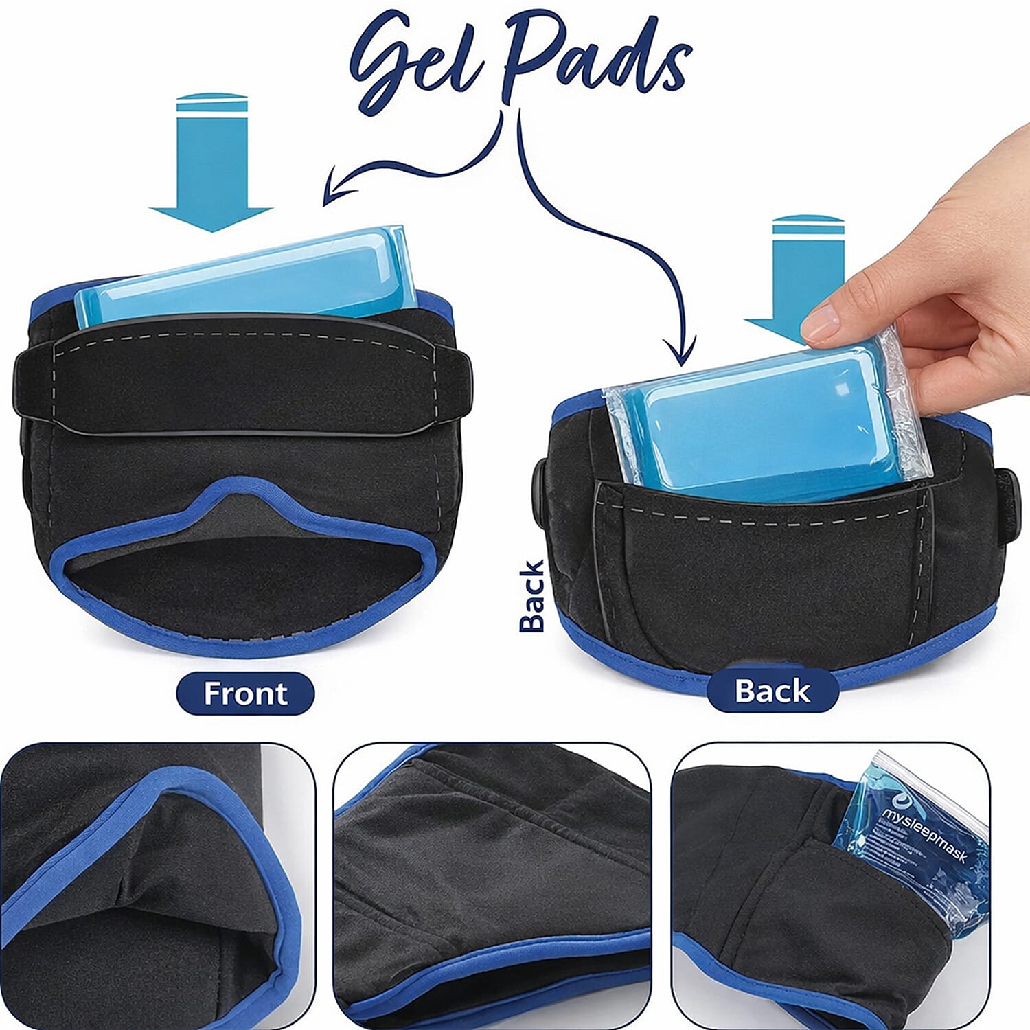 Mysleepmask Blackout with Gel Inserts, Ear Plugs, Travel Case 7842462 5