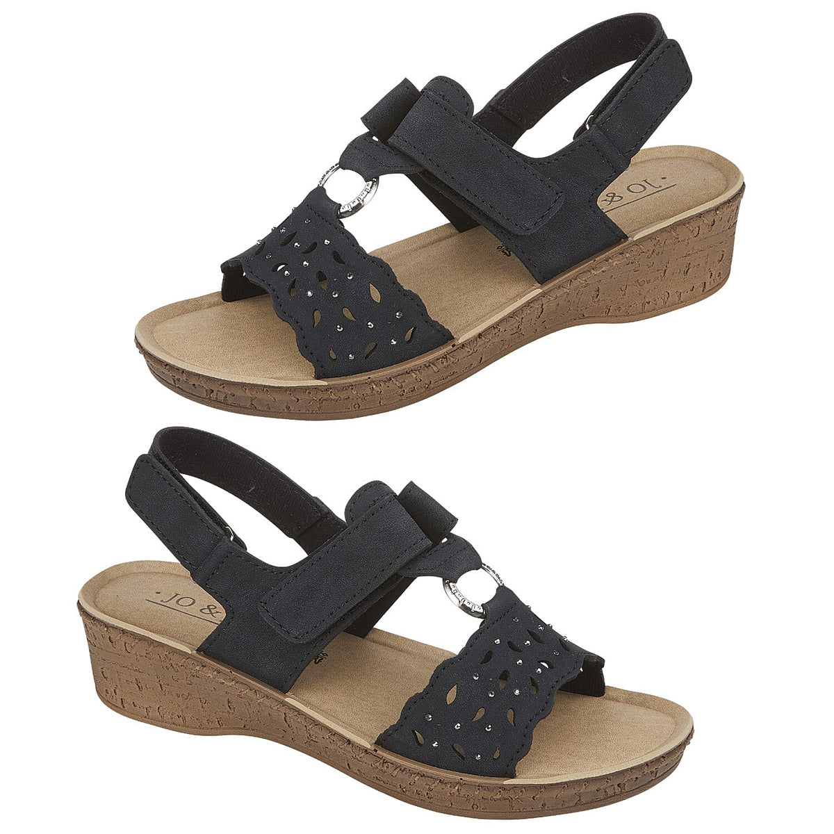 Jo and Joe Ladies MALTA Leatherette T-Bar Adjustable Sandal V32576935 0