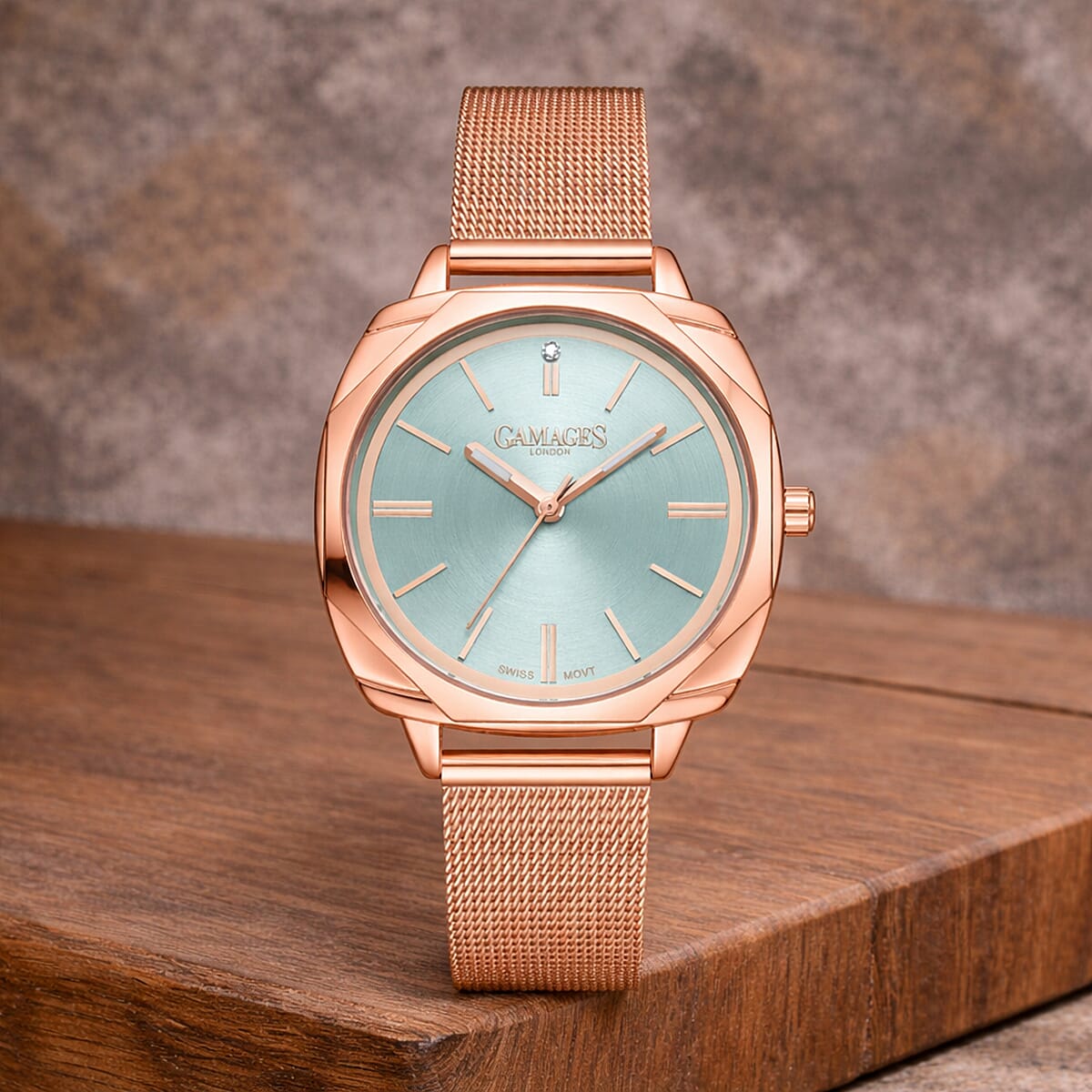 Gamages of London Dahlia Diamond Swiss Quartz Movement WR Ladies Watch with Milanese Bracelet 7843956 1