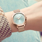 Gamages of London Dahlia Diamond Swiss Quartz Movement Light Green Dial WR Ladies Watch with Milanese Bracelet - Rose Gold_7843956_2
