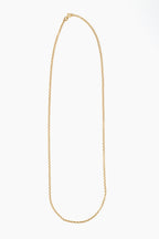 9K Yellow Gold Round Belcher Necklace with Spring Ring Clasp (Size 18)