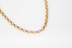 9K Yellow Gold Round Belcher Necklace with Spring Ring Clasp (Size 18)
