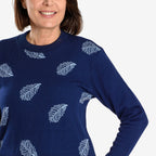 Knit Feather Jumper (Size 20 to 22) - Navy_7844910_3