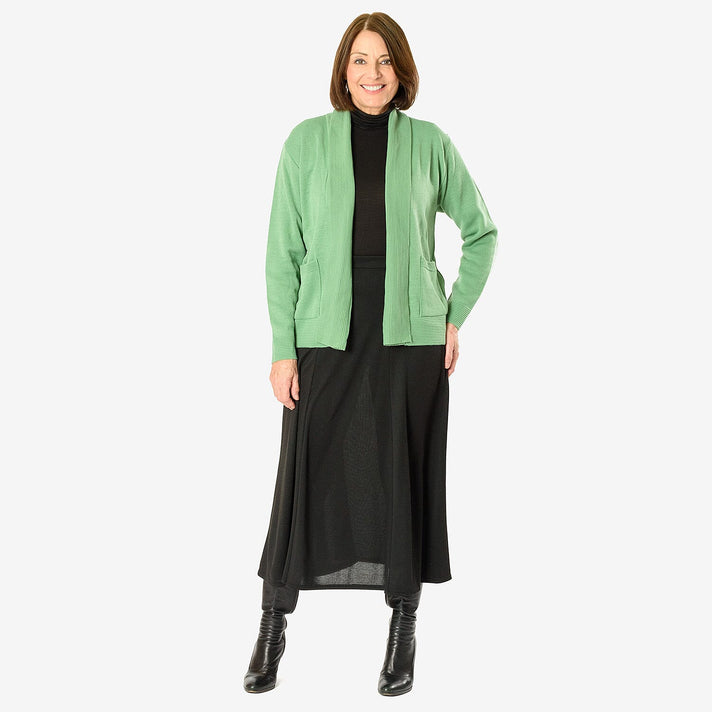 Emma Pure and Natural Knitted Cardigan (Size - M) - Olive 7844929 1
