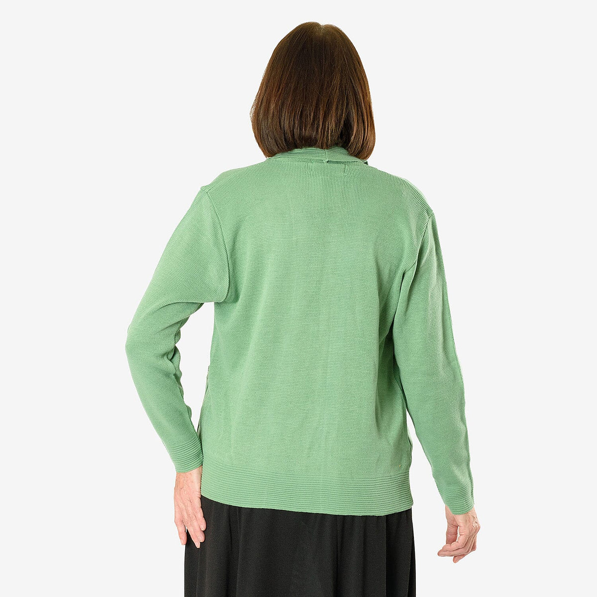 Emma Pure and Natural Knitted Cardigan (Size - M) - Olive V32512564 3